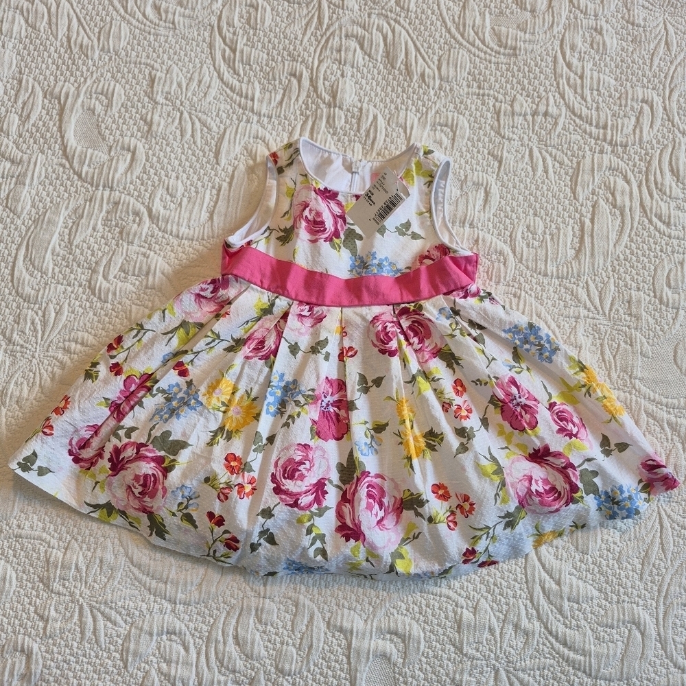 Children's Place girls size 3-6 months sleeveless lined dress with diaper cover